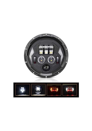 Ebitda 7 Drl - Dönüş Düşük Sinyali Araba Motosiklet Led Far Siyah 1 Adet, Araba Ve Motosiklet İçin Siyah