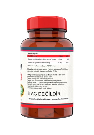 Nevfix Magnesium Citrate 250 Mg Vitamin B6 10 Mg 120 Tablet