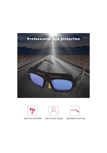 Konesam Güneş Enerjili Otomatik Parlaklık Ayarlı Kaynak Gözlüğü - Isı, Uv Ve Işık Koruyucu, Kaynak, Tıg, Elektrik Testeresi İşleri İçin