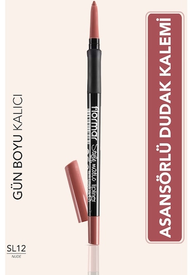 Flormar Suya Dayanıklı Asansörlü Dudak Kalemi (Nude) - Stylematic Lipliner - SL12 - 8690604497089