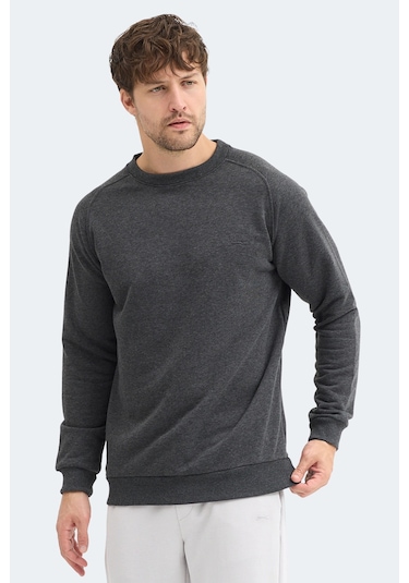 Slazenger Nadav Erkek Koyu Gri Sweatshırt Koyu Gri