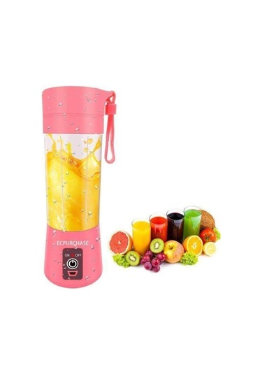 Portatif Taşınabilir El Blender 380 Ml Usb Şarjlı-391 Pembe