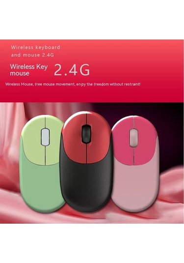 Qw02 Kablosuz Klavye Mouse Seti Kırmızı Optik