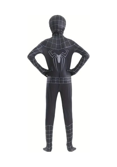 Spider-man Kostümü - Siyah Gerçekçi 1.35 - 1.50 Boy
