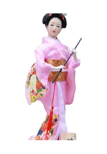 Lijinxu Magideal Masa Dolabı Kitaplık Için Japon Kimono Doll Halk Stil-c