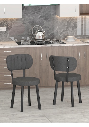 Mygusi Azra Mutfak, Salon, Cafe Sandalyesi 1 Adet Antrasit