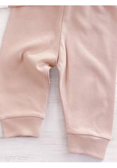 Bebek Uçan Balonlu Bulutlu Pamuklu Alt Üst Takım-15134 Vizon