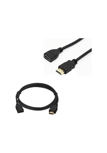 Hdmı Kablo Erkek-dişi 30 Cm Uzatma Mini Hd Recevier İçin
