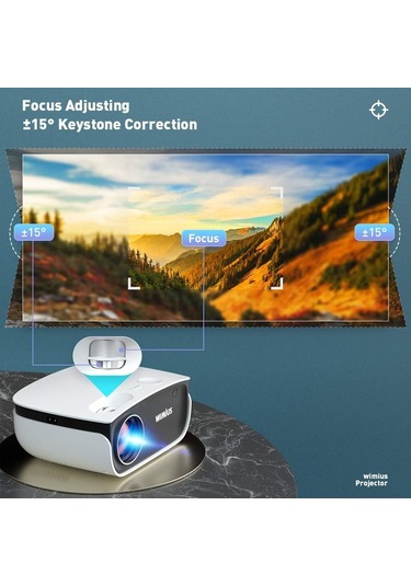 Wimius S25 Mini Wifi ve Bluetooth Özellikli 1080P Destekli Projektör