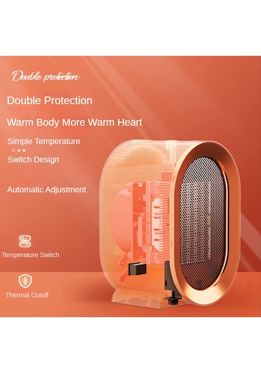 Wezone Taşınabilir Seramik Isıtıcı, 1200w Hızlı Isınma, Ev, Ofis, Yatak Odası İçin Masaüstü İç Mekan Kullanımı