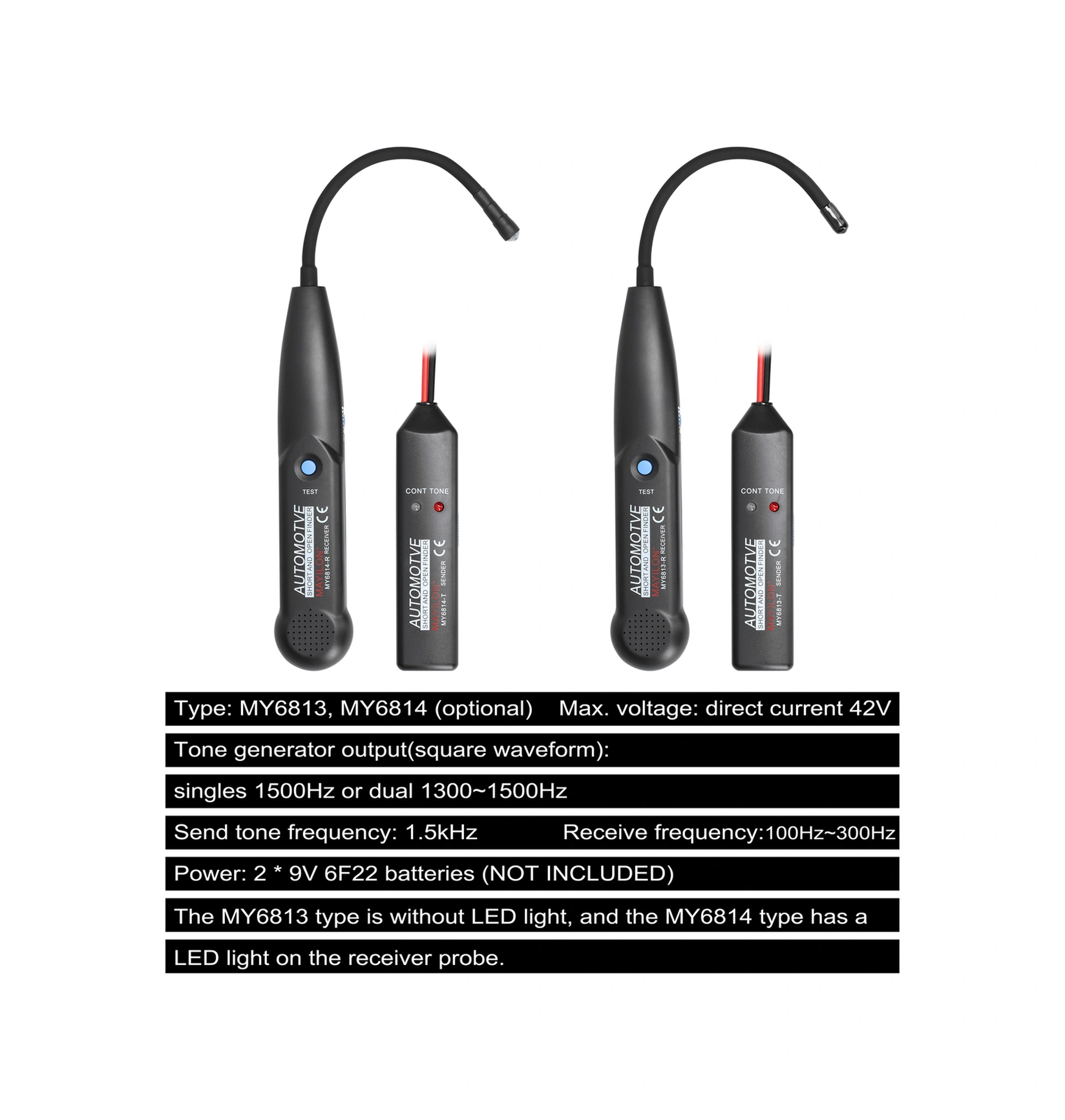 Yifomall My6813 Otomobil Kablosu Arıza Tanı Aleti - Kısa Devre Ve Kesik Tespiti, Dc 42v, Bakıma Uygun, Taşıma Çantası İle Pil Dahil Değil