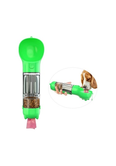 Pazly Yürüyüş Köpek Su Şişesi, Taşınabilir Evcil Hayvan Seyahat Seti, 300ml, Multifonksiyonel Su Bardağı, Yiyecek Kutusu, Kaka Küreği