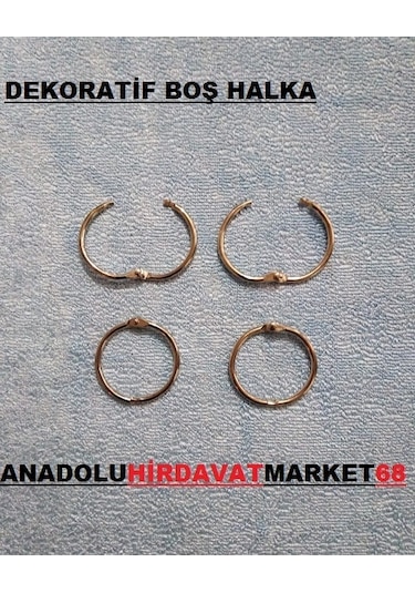 Anadoluhirdavat Boş Halka Kilitli Yuvarlak Halka Geçmeli 3,5 Cm 10 Adet