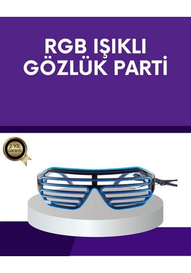Led Işıklı Parti Gözlüğü Renkli Eğlence Aksesuarı