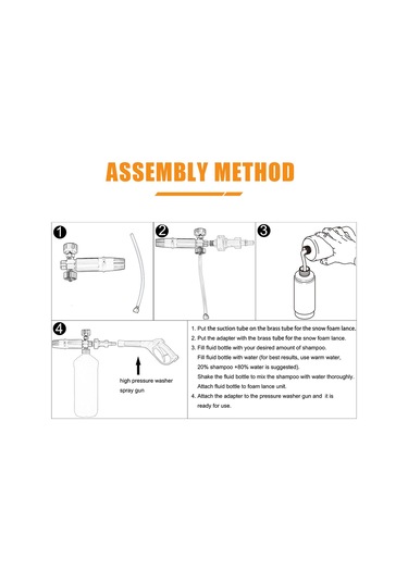 Gajeena Karcher K Serisi K2-k7 Uyumlu 750ml Köpük Spreyi - Konsantrasyon Ve Genişlik Ayarlı, 60-160 Bar Basınç Aralığı