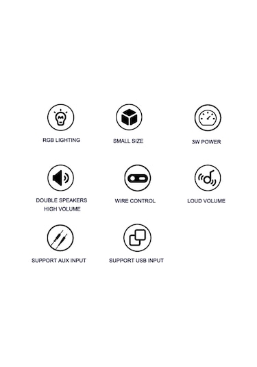Geeksen Rgb Işık Efektli Mini Hoparlör - Güçlü Ses & Taşınabilir Tasarım