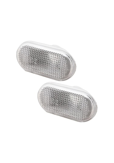Wezone Nissan March/micra/navara İçin 12v Beyaz Plastik Yan İşaret Led Lambası - Kolay Kurulum, Sağ/sol Ön Uyumlu 2 Adet