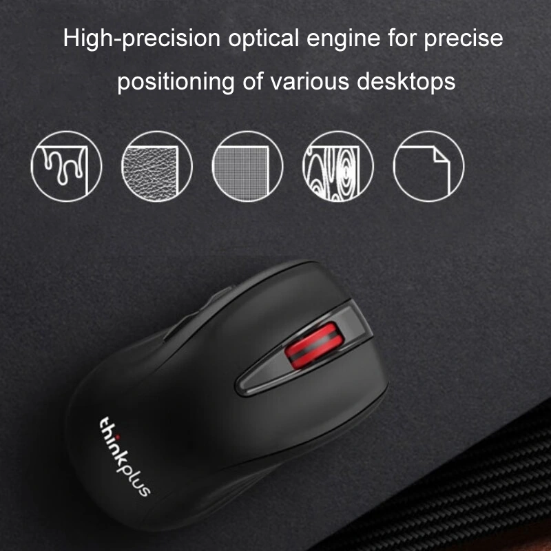 Sones Lenovo Thinkplus Yüksek Hassasiyetli Kablosuz Fare Ergonomik Tasarım Oyun Ofis Faresi Diğer