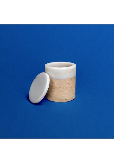 Bicolore Kapaklı Mermer Kutu