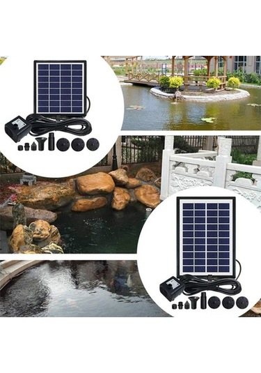 Pazly Güneş Enerjili Bahçe Çeşmesi - 5/7 Nozullu, Yüksek Performanslı Havuz Ve Gölet Çeşmesi