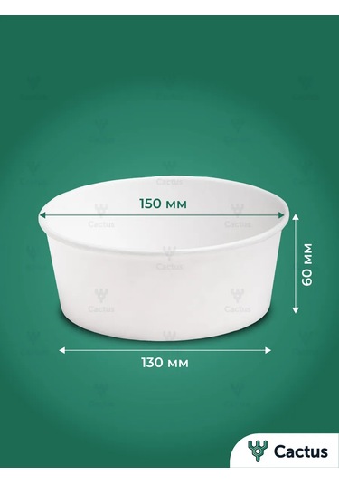 Cactus Kapaklı Derin Kağıt Tek Kullanımlık Tabaklar 10 Adet 317372833 100 adet