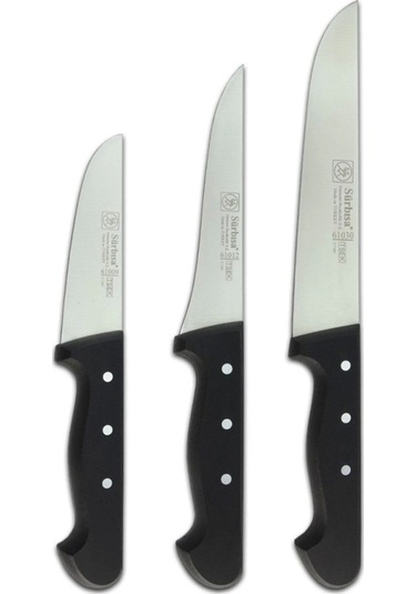 Sürbisa Kasap Seti 3lü Pimli Plastik Çok Renkli