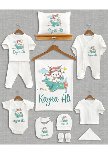 Bebeqon İsme Özel Organik Hastane Çıkışı 11'li Ekru