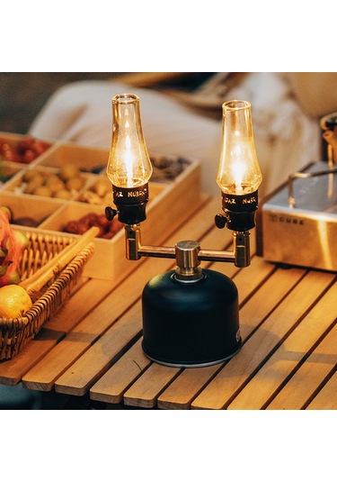 Yifomall Dışarıda Kullanım Güneş Desenli Taşınabilir Gazlı Çadır Lambası - Parlaklık Ayarlanabilir Tip B Stüdyo Işığı Çok Renkli