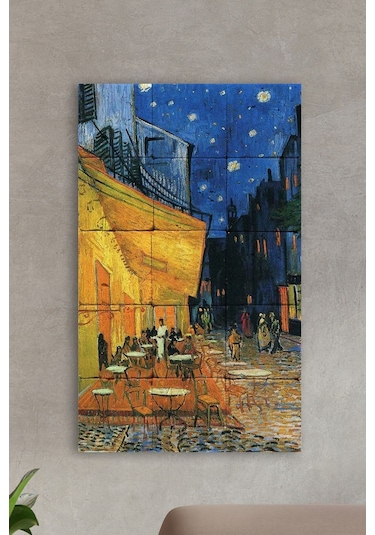 Doğal Taş Tablo - Van Gogh Eseri Tablo - Duvar Dekoru 30x50cm