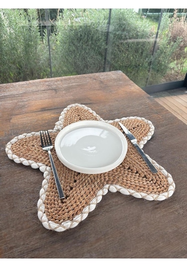 Yıldız Amerikan Servis - Leke Tutmaz- Kahverengi - Beyaz 44 X 44 Cm 1 Adet Kahverengi