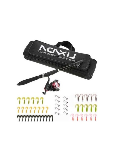 Dancemonkey Profesyonel Olta Takımı 1.6m Taşınabilir Yem Makarası Seti Narin Çanta, Balıkçılık İçin