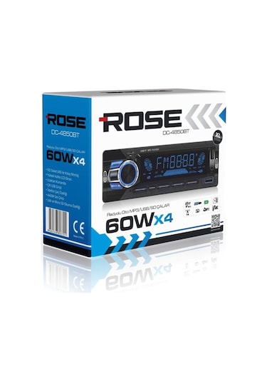 Rose Dc-4850bt 60w X 4 Bluetooth, Tf Card, Aux, Usb, Oto Teyp