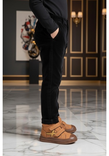 Muggo Nemo Çift Cırtlı Unısex Çocuk Bot Camel