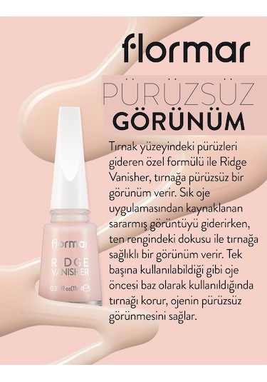 Flormar Nemlendirici ve Pürüzsüzleştirici Tırnak Bakım Cilası & Oje Bazı - 000 - 8690604560608