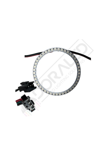 Doraled WS2812B ARGB Magic Matrix Ekran 5V Dijital Yuvarlak Pixel 45 Led Halka 120 x 100 MM