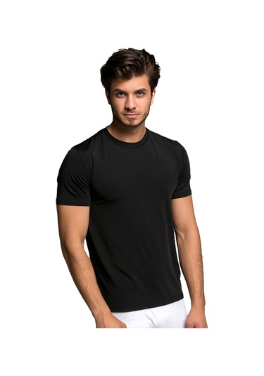 Thermoform Microfiber Kısa Kol Fanila Siyah