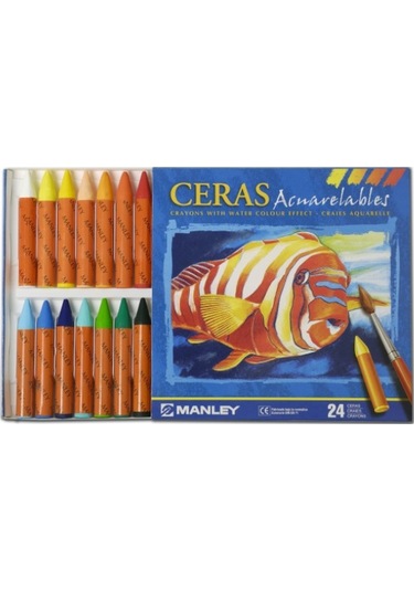 Manley Mnq-0424 Su Bazlı Mum Boya 24Lü