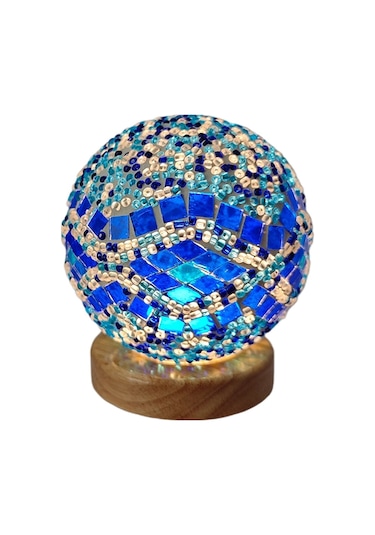 Relaxed Gece Lambası Yaratıcı Şarj Masa Lambası Dekoratif Cam Lamba- Normal Usb Plug-in Sıcak Renk Amfiz-13 Siyah