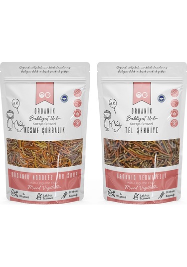OG natural 2'li Organik Bakliyat Unlu Çorbalık Seti 6 Ay Karışık Sebze