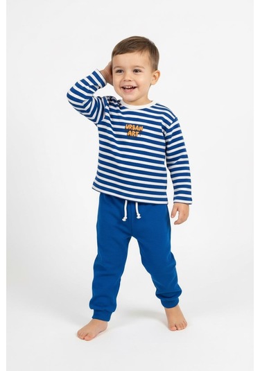 Urban Art Baskılı 2 Li Takım Saks Mavi