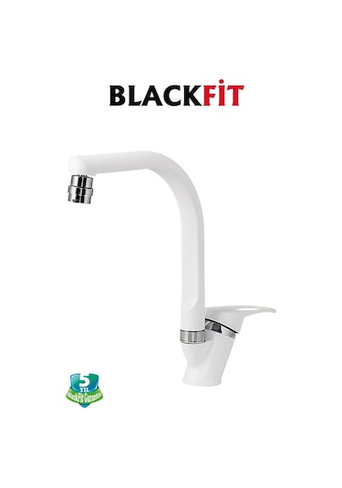 Beyaz Mix Oynar Başlıklı Mutfak Bataryası Çift Su Grişli Çeşme Eviye Bataryası Mutfak Çeşmesi Beyaz