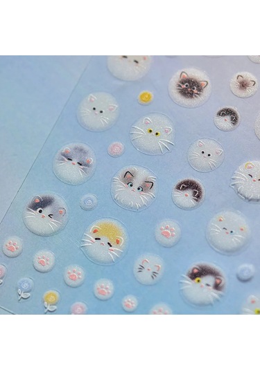 1 Adet 5d Mısır Kedi Nail Art Kawaii Çıkartmalar Bronzlaşmaya Karikatür Kedi Tasarım Kendinden Yapışkanlı Manikür Çıkartmaları Dekorasyon Aksesuarları Dıy Siyah Ve Renkli