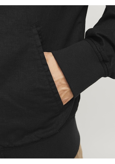 Beyzbol Yaka Nervürlü Mansetler Otw Bomber Ceket - Ario - 12268716 Black