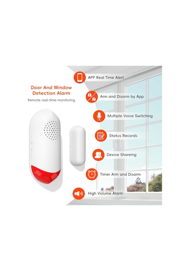 Kapı Pencere Alarmı Ev Güvenliği Kablosuz Manyetik S6914-2