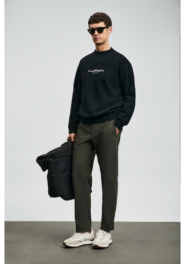 Lufian Dark Erkek Sweatshirt Siyah Siyah 112030182100100 Siyah