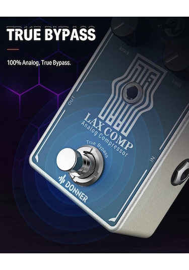 Donner Lax Comp True Analog Compressor Pedalı
