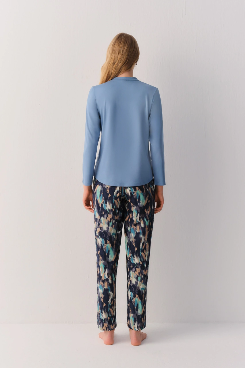 Suwen Grace Pijama Takımı Sh262296601398 Renkli Baskılı