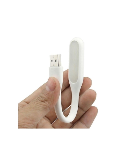 Usb Led Lamba 15cm Beyaz Renk Işık Portatif Taşınabilir Gece Lambası Masa Aydınlatma