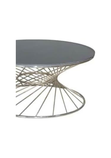 Brc Rivoli Orta Sehpa Model 1046 Düz Siyah Cam Metal Transmisyon