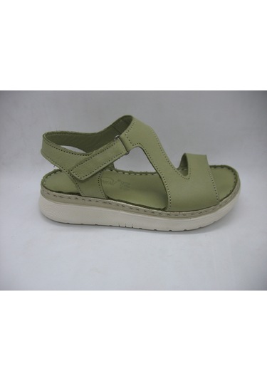 Piarmoni 494 Yeşil Deri,anatomik Taban Sandalet 31-36 Yeşil